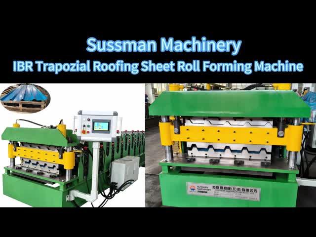 Most Popular Design Galvanized Steel 0.3-0.8mm Thickness Trapozial IBR PBU Roofing Sheet Double Layer Roof Panel Roll Forming Machine with hydraulic decoiler