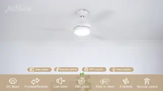 52 inch energiebesparende dimmable LED plafondventilator met afstandsbediening en multi-kleuren
