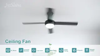 52 inch LED plafondventilator met afstandsbediening 6 snelheden en ≤ 30 dB geluid
