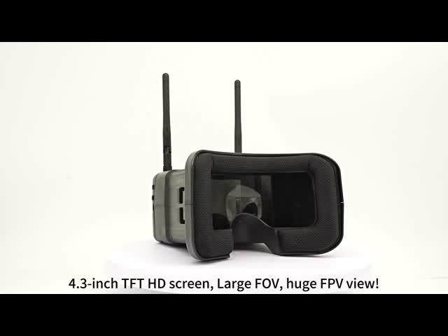 ENMESI 4.3 Inch TFT FPV Goggles with 480x272 Resolution and 48 Channels for Immersive Drone Flying