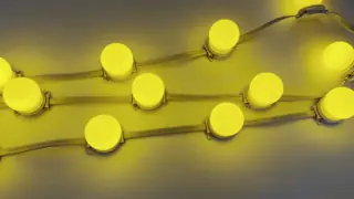 40mm RGB Full Color 24V IP67 PC LED Point Light Outdoor Building Facade Landscape Garden Decoration