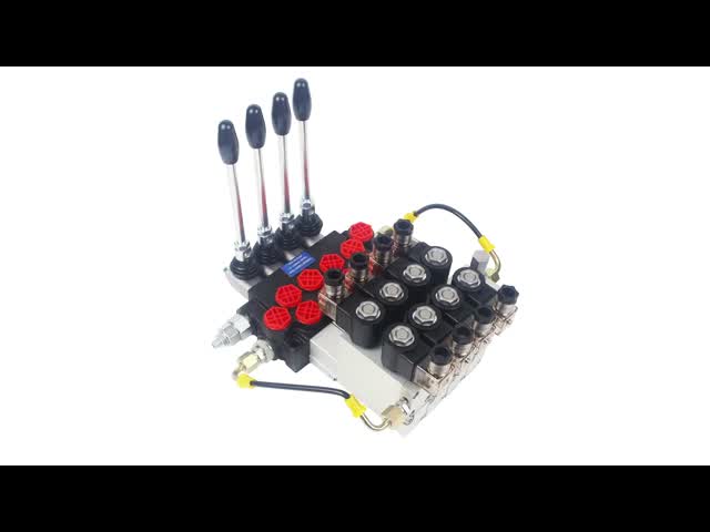 AKON Hydraulic monoblock valve pneumatic-electric valve with 4 spools