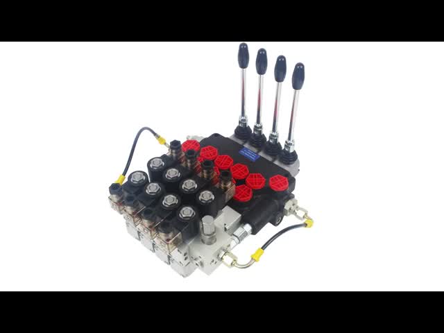 Hydraulic directional control valve 4P80 with 80ml/min 4 handles, electric-pneumatic valve