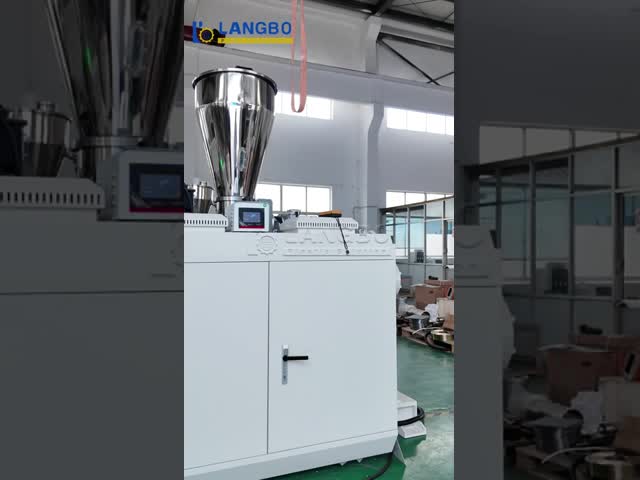 PVC Profile Extrusion Machine with Conical Twin Screw and PLC Control System for 250KG/H Capacity