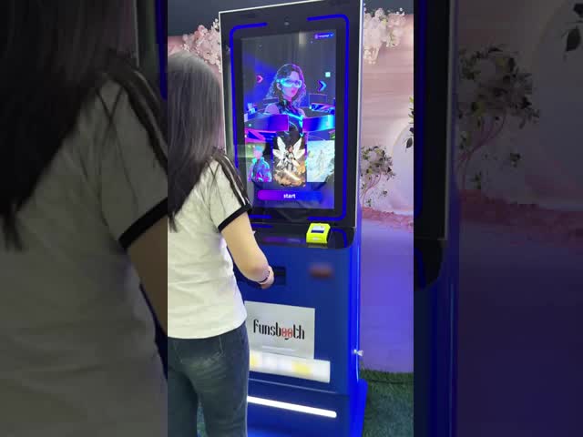 Voice Guidance AI Photo Printing Kiosk With RGB Led Lights And 4x6 Inch Photo Print Sizes Designed For And Fast Photo Printing