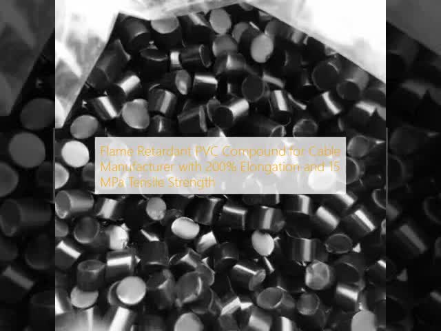 Flame Retardant PVC Compound for Cable Manufacturer with 200% Elongation and 15 MPa Tensile Strength