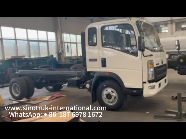 HOWO 140HP Left-Hand Drive Cargo Truck Chassis with 8-12tons Load Capacity