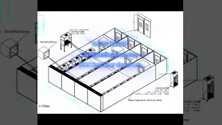 ISO 5 Modular Cleanroom Designed with PVC Vinyl Floor and Noise Level Less Than 65 DB Ensuring Strict Contamination Control Standards