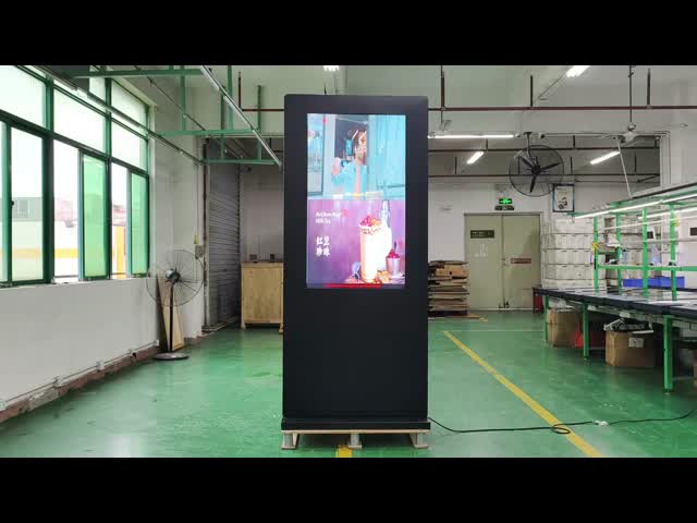 55 Inch 3000nits High Brightness Outdoor LCD Kiosk with IP65 Waterproof and Free CMS Cloud Server