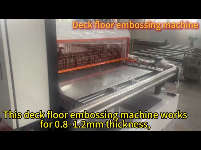 0.8-1.2mm Thickness Popular in USA Deck Floor Embossing Machine for Factory Warehouse Residential Flooring