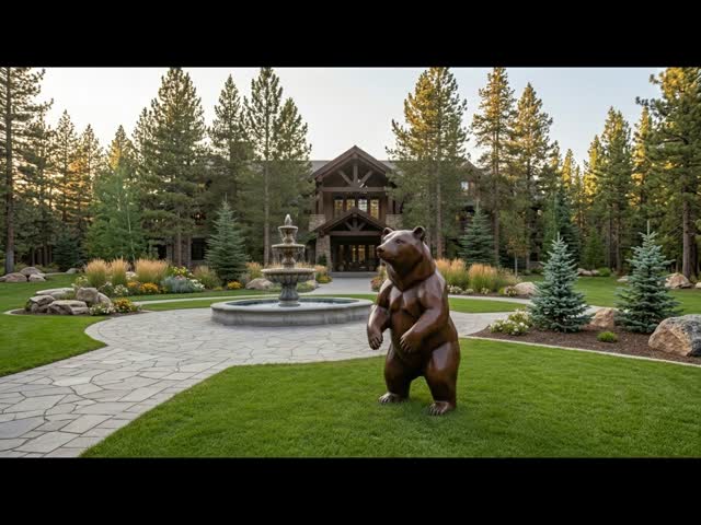 Custom Metal Casting Life Size Bronze Bear Sculpture Outdoor Garden Statue Realistic Animal Art for Villa Park Landscape Decor