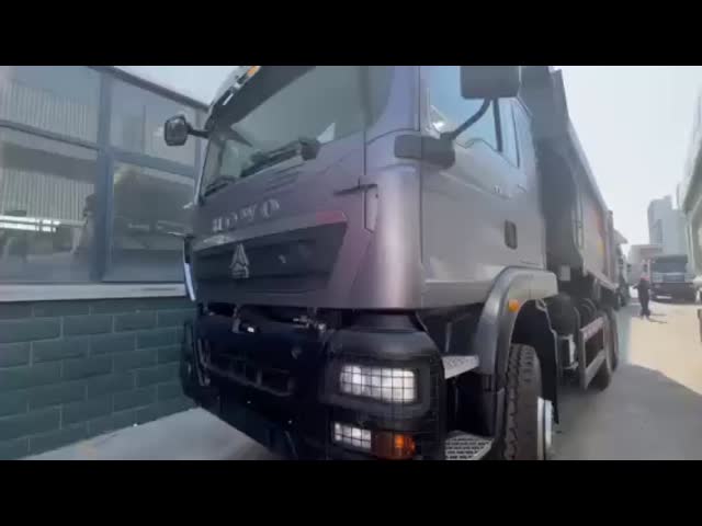 SINOTRUK HOWO TX Model 371HP LHD Tipper Dump Truck 6X4 With Warning lights U type Grey Color