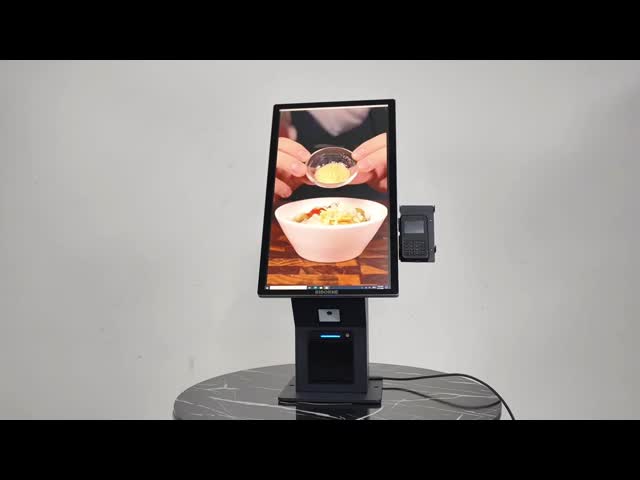 24 inch Desktop Wall Mount Self Payment Kiosk with QR Code Scanner and Thermal Printer POS Payment Terminal