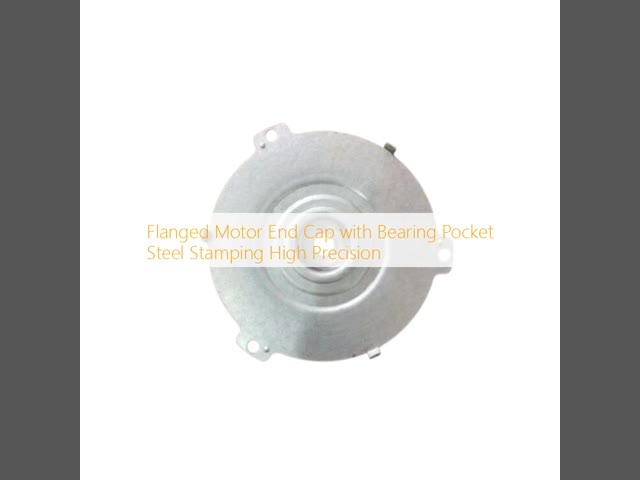 High Precision Flanged Motor End Cap with Bearing Pocket and Steel Stamping in Customized Sizes