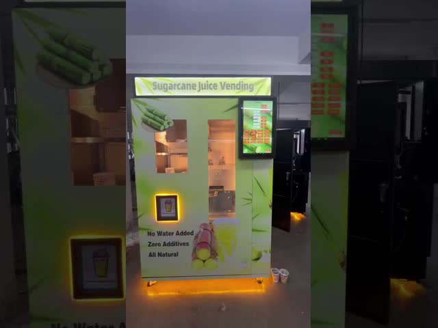 OEM ODM Automatic Fresh Squeezely Sugarcane Juice Machine Sugarcane Vending Machine
