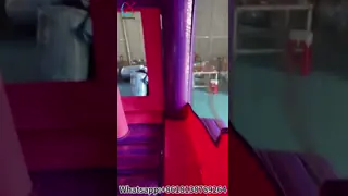 Manufacturer PVC Inflatable Bounce House Pink Purple Commercial Jumping Castle Party Rental