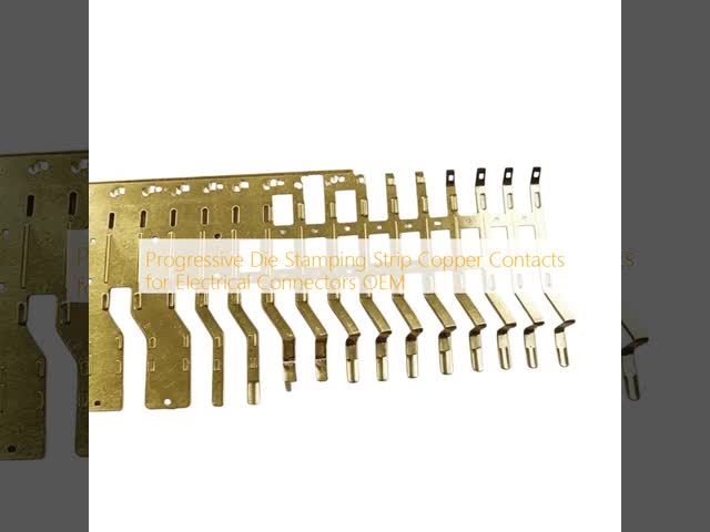Progressive Die Stamping Strip Copper Contacts for Electrical Connectors OEM
