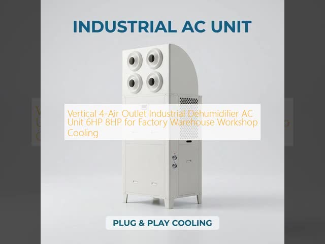 Vertical 4-Air Outlet Industrial Dehumidifier AC Unit 6HP 8HP for Factory Warehouse Workshop Cooling,industrial air conditioning