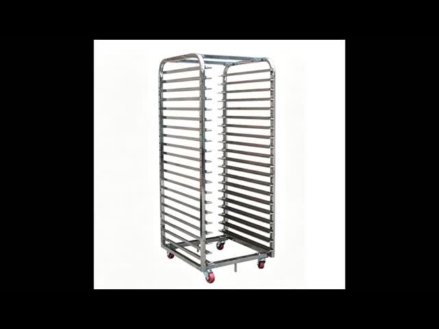 Heavy Duty 304 Stainless Steel Rack Trolley With 300kg Load Capacity