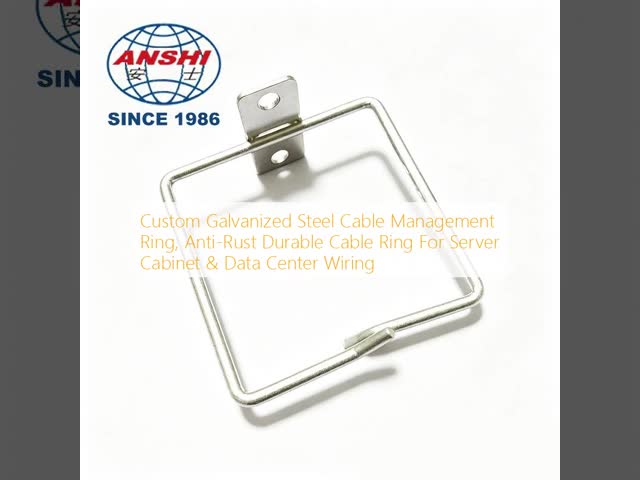 Galvanized Metal Cable Ring Rust Resistant Rack Wire Organizer Customizable Cabinet Wiring Parts