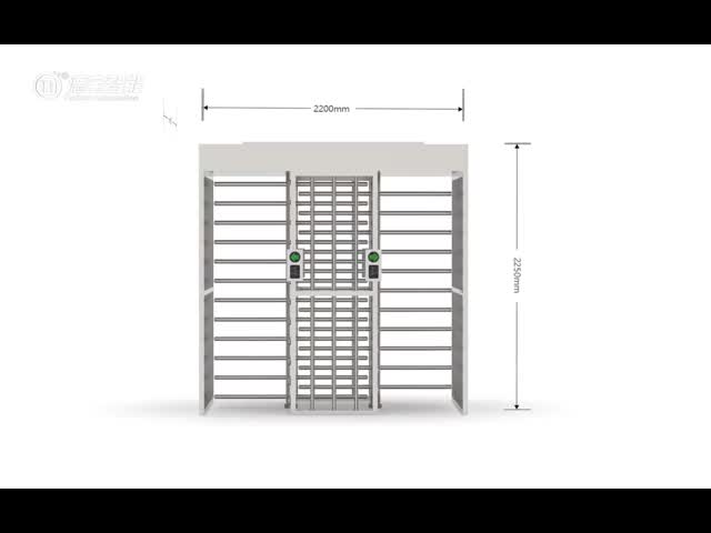 Access Control High Security Stainless Steel Full Height Turnstile