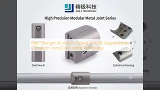 High Strength Aluminum Tubing Joint 90 Degree Elbow Connector Using Die Casting Technology