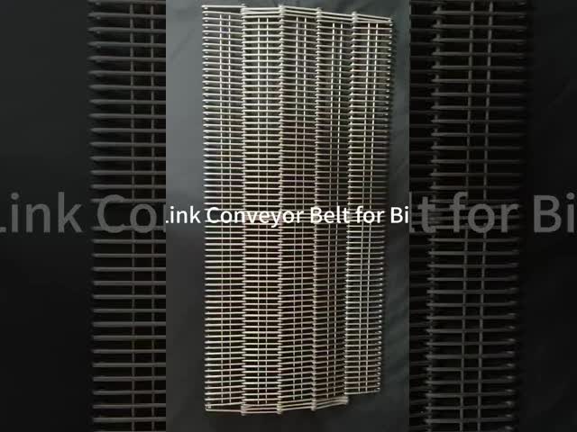 Food Grade Stainless Steel 304 Metal Conveyor Chain Wire Mesh eye link conveyor belt for biscuit Oven Bakery annealing Furnace Tunnel  Cooling