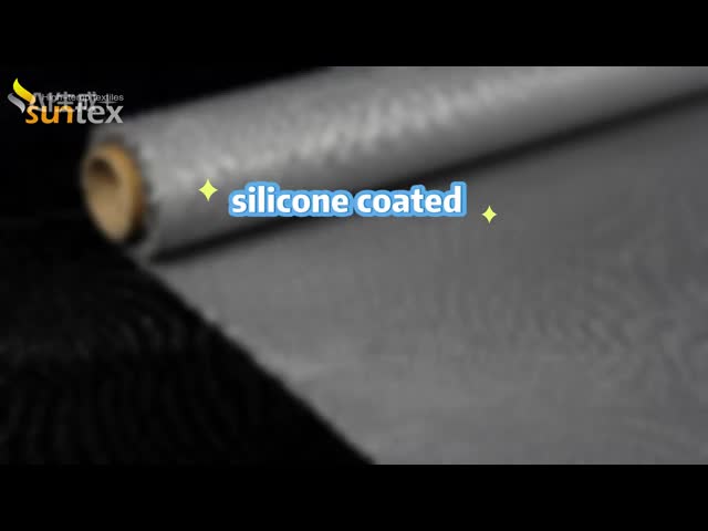 Superior water, oil & chemical resistance Silicone coated fiberglass fabric for High-temperature thermal insulation wraps for industrial pipelines, boilers, exhaust ducts