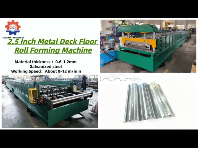 Mexico With Embossing Ribs 0.6-1.2mm 2.5 Inch Metal Deck Floor Roll Forming Machine Industrial Factory Multi-Story Building