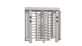 CE Approved Full Height Turnstile Revolving Door 30 Persons / Min Transit Speed