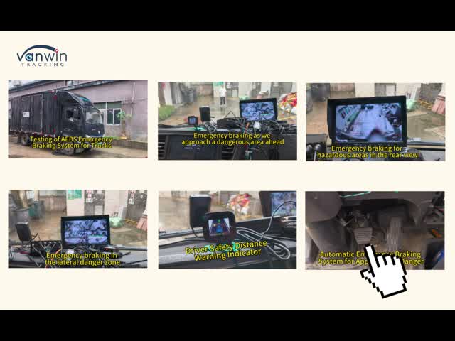 Vehicle Automatic Emergency Braking System Truck Collision Avoidance AEBS with ADAS+DMS