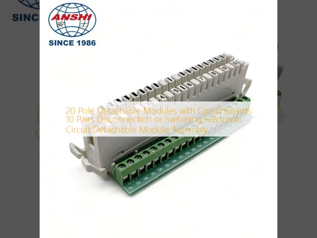 20 Pole Detachable Modules with Circuit Boards 10 Pairs Disconnection or Switching Electronic Circuit Detachable Module Assembly