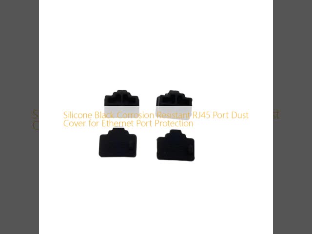 Silicone Black Corrosion Resistant RJ45 Port Dust Cover for Ethernet Port Protection