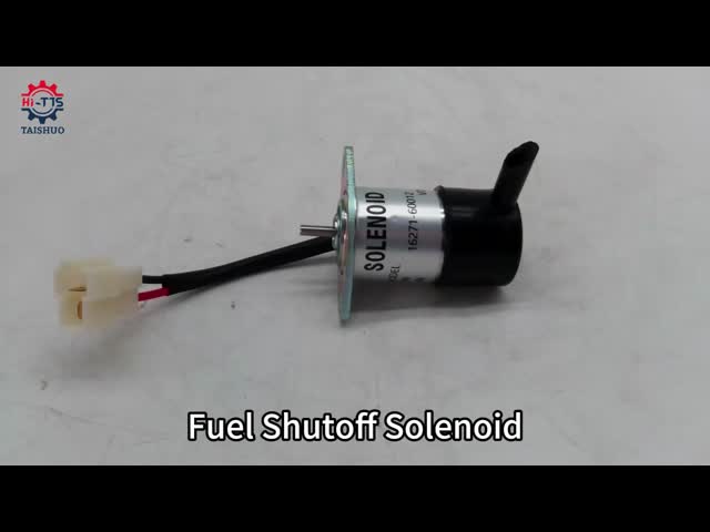 12V Fuel Shutoff Cut-off Solenoid Valve OE 16271-60010 16271-60012 For Excavator Diesel Engine Factory Direct Supply