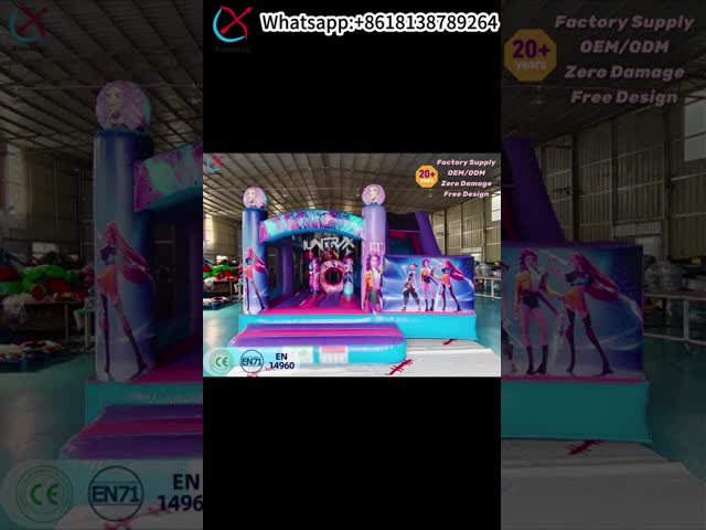 Commercial PVC Inflatable Jumping Castle Inflatable Bounce House With Slide for Party Rental