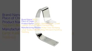 Mirror Polished Stainless Steel Bent Support Bracket with OEM Custom Fabrication and Heavy-Duty Stamping