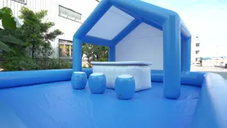 Commercial PVC Inflatable Water Bar for Pool Parties and Outdoor Events