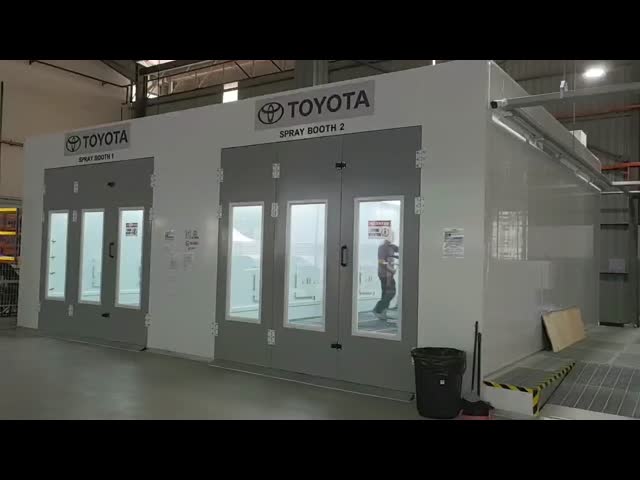High-velocity Down-draft Airflow With Grated Trench Extraction Paint Booth