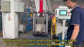 Canal de Drenaje de Techo Metalico, Remate de Cumbrera y para Teja de Cumbrera por Rollo Formadora Maquina Naves Industriales Talleres de Techo y Almacenes para Canaleta Impermeable