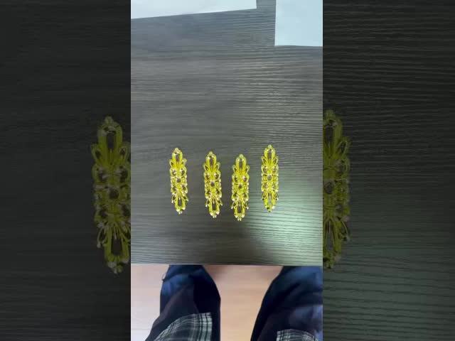Long Vertical Floral Carved Electroplated Plastic Bracket Of Funeral Coffin Decoration Hardware Suppliers