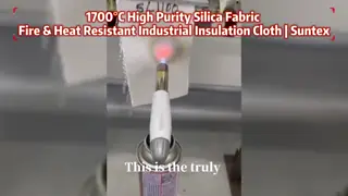 1700℃ High Purity Silica Fabric 96% SiO2 Fire Resistant Industrial Thermal Insulation Cloth Suntex Factory Supply