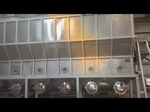 High Efficiency Horizontal Fluidized Bed Dryer With Cyclone Dust Collector System