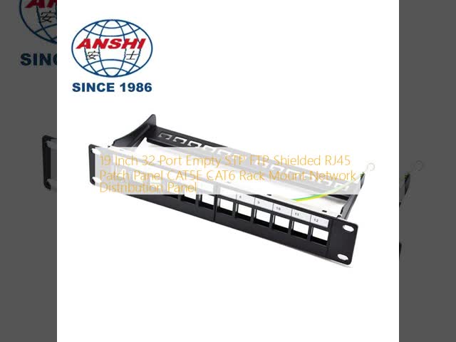 19 Inch 1U Blank Patch Panel 12 Port 24 Port Unloaded Network Distribution Panel
