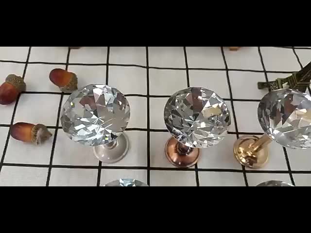 Light Luxury Drawer Crystal Handle Bedside Cabinet Door Handle Crystal Pigeon Egg Porch Cabinet Door Handle