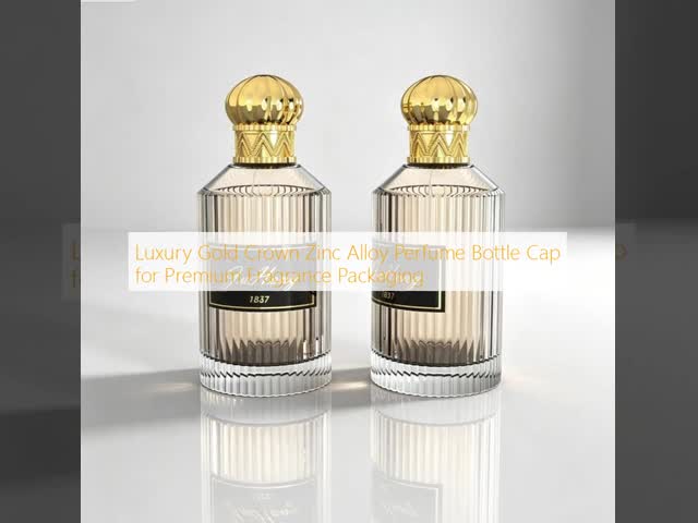 Magnetic Crown Zamac Perfume Bottle with Spray Nozzle | Empty Square Clear Glass Fragrance Bottle