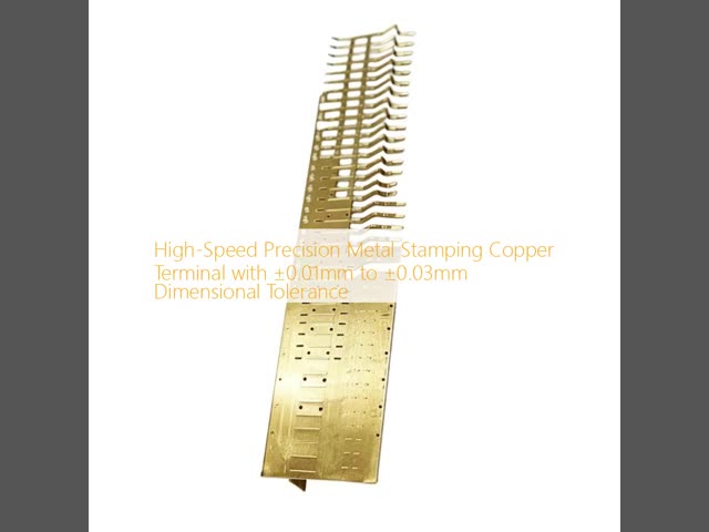High-Speed Precision Metal Stamping Copper Terminal with ±0.01mm to ±0.03mm Dimensional Tolerance