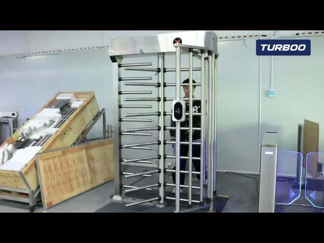 Full Height Rotor Turnstile Pedestrian Revolving Gate Access Control System Full Height Gate