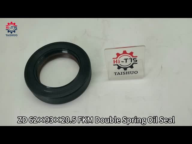 ZD62×93×20.5 FKM Double Spring Rectangular Combined Skeleton Oil Seal For Mini Loader Gearbox Transmission Shaft Seal Replacement Parts