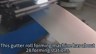 0.3-0.8mm PPGI Galvanized Sheet Aluminum Rain Gutter Roll Forming Machine Residential Commercial Building Roof Drainage Project