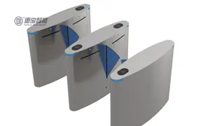 SUS304 Retractable Flap Barrie RFID Waist Height Turnstile Gate System